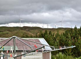 View of windfarm from the residence
